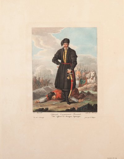 Zaporojya Kazakları Subayı, 1812 by Yegor Karneyev