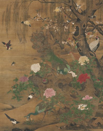 Kuşlar Bahar Söğütünün Altında Toplanıyor by Yin Hong