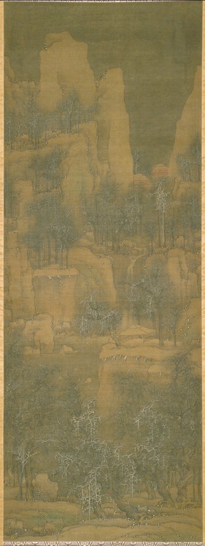 Dağların Derinliğinde Yığılmış Kar (ipek üzerine mürekkep ve renkli) by Ying Lan