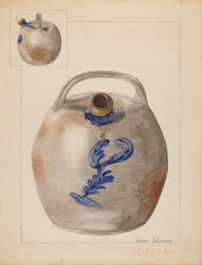 Biçerdöver Sürahisi, c. 1937. by Yolande Delasser