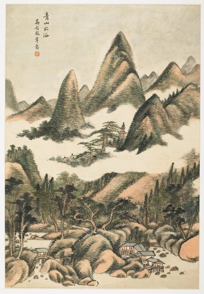 Green Mountain Banyodan Hemen Sonra, 12 yapraklı albümden by Yongxi Jin