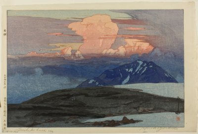 Goshiki Dağları (Goshikihara), “Japon Alplerinin On İki Manzarası (Nihon arupusu junidai no uchi)” dizisinden by Yoshida Hiroshi