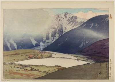 "Japon Alplerinin On İki Manzarası" dizisinden Tateyama Betsuzan by Yoshida Hiroshi