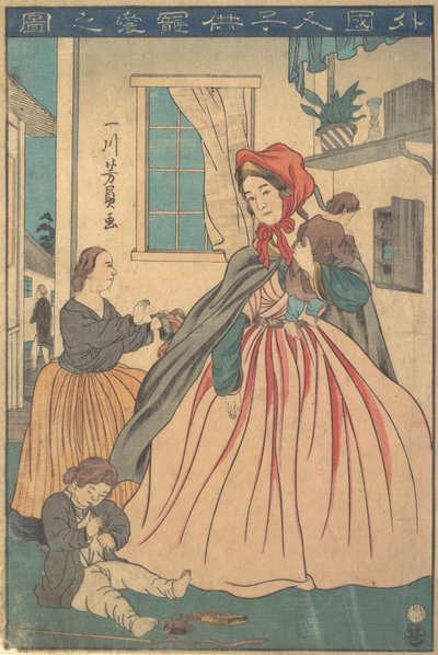 Çocuklarını Seven Bir Yabancı, 1860 10. Ay. by Yoshikazu