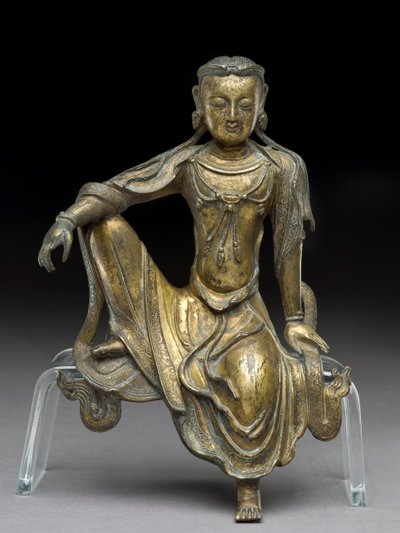 Bodhisattva Avalokitesvara, Yuan hanedanı (yaldızlı bronz) (ayrıca bkz. 119004) by Yuan Dynasty Chinese School