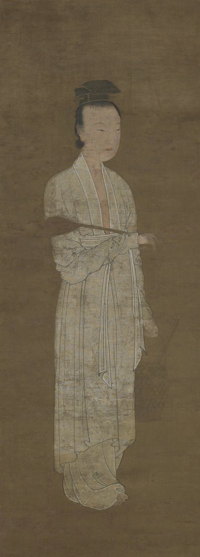 Beyazlı bir kadının portresi: Lu Meiniang by Yuan Dynasty Chinese School