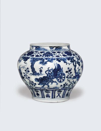 Beyaz ve Mavi Guan, 14. yüzyıl ortası (seramik) by Yuan Dynasty Chinese School