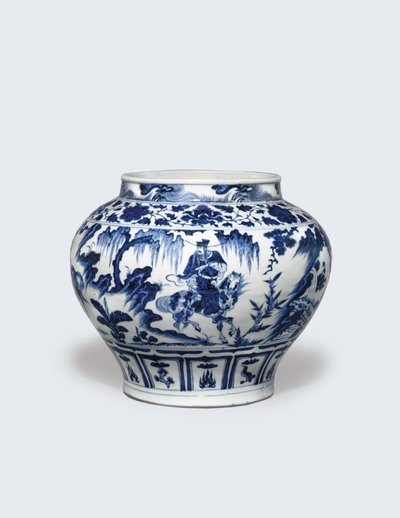 Beyaz ve Mavi Guan, 14. yüzyıl ortası (seramik) by Yuan Dynasty Chinese School