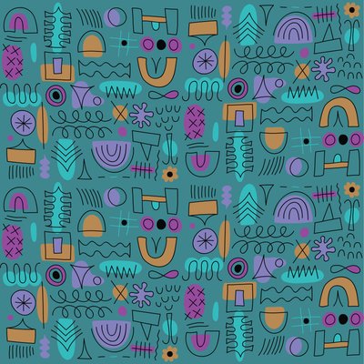Soyut dikişsiz desen, 2018 (vektör grafiği) by Yulia Drobova