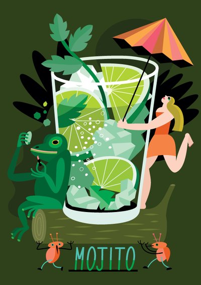 Mojito, 2017 (vektör illüstrasyon) by Yulia Drobova