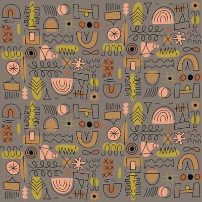 Dikişsiz desen, 2018 (vektör grafiği) by Yulia Drobova