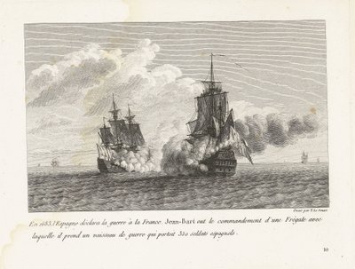 Jan Bart verovert een Spaans schip, 350 askerle bir araya geldi, 1683 1683
