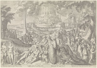 Babil karışıklığı Confvsio Babvlonica (nesne üzerindeki başlık) by Zacharias Dolendo
