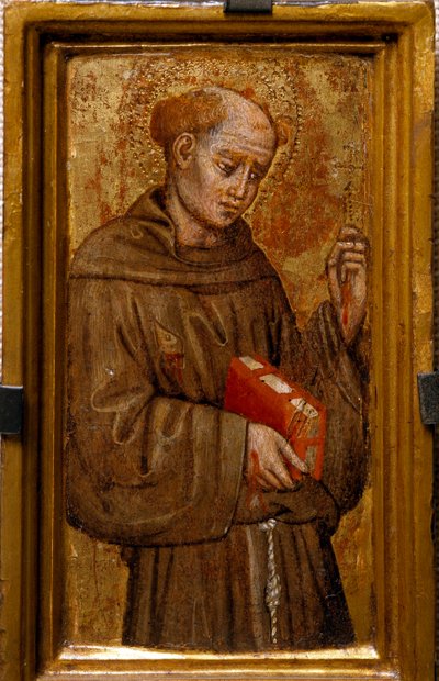 Assisi'li Saint Francois (Aziz Francis) Tablo Zanino di Pietro (1389-1448) 1415 Dim 14x7 cm Assisi, San Francesco Bazilikası Hazinesi Müzesi. Perkins Koleji by Zanino di Pietro