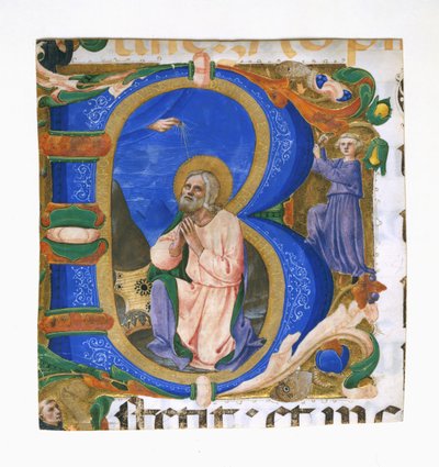 Kral David, Başlangıcın Başında Dua Ediyor B, ca. 1450. by Zanobi di Benedetto Strozzi