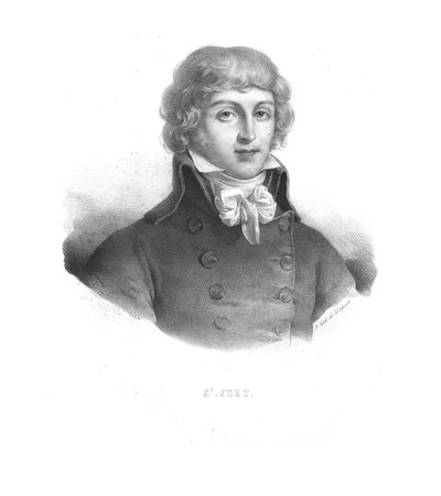 Louis Antoine de Saint-Just, 1824. by Zephirin Felix Jean Marius Belliard