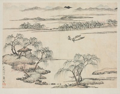 Çeşitli Tarzlarda Manzara Albümü: Wuling Akışı, 1684. by Zha Shibiao