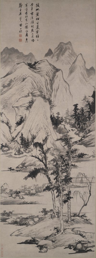Ni Zan Tarzında Peyzaj (1301-1374) by Zha Shibiao