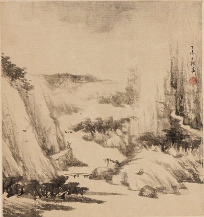 Nehir manzarası, 1667 by Zha Shibiao