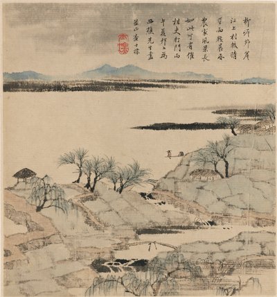 Nehir manzarası, Mayıs-Ağustos 1666 by Zha Shibiao