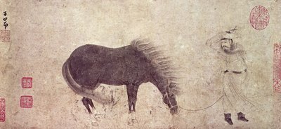 Kışın At ve Damat (kağıt üzerine mürekkep) by Zhao Mengfu Chao Meng Fu or