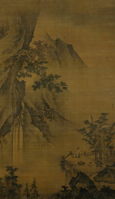 15. yüzyılın sonlarında bir şelaleye bakan bilim adamı. by Zhong Li