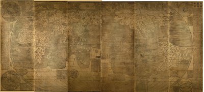 Kunyu Wanguo Quantu Dünyanın Sayısız Ülkesinin Haritası, 1602 by Zhong Wentao