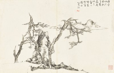 Manzaralar ve Çiçekler, altı yapraklı albüm by Zhu da Bada Shanren