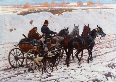 At Arabası (tuval üzerine yağlı boya) by Zygmunt Rozwadowski