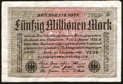 50 Milyon Mark banknot, Almanya by . .
