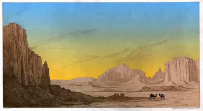 Aktau Dağları, yaklaşık 1850 (gravür) by . .