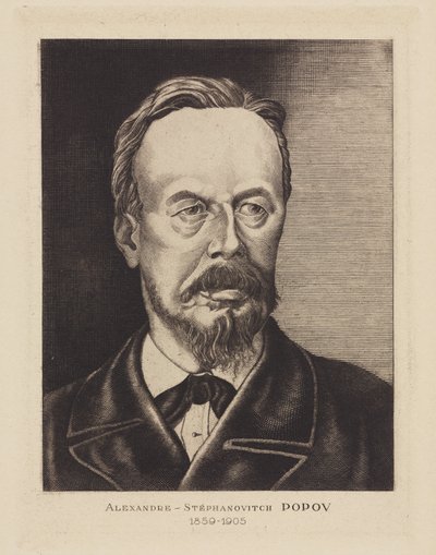 Alexandre-Stephanovich Popov, Rus fizikçi, c 1905 by Frederick (attr. to) Barnard