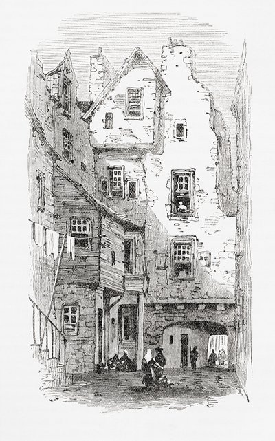 Eski bir yakın, Canongate, Edinburgh, İskoçya by . .