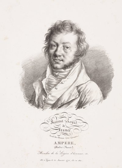 Andre-Marie Ampere, Fransız fizikçi ve matematikçi, 1820 dolayları by Frederick (attr. to) Barnard