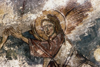 Angel, Agios Georgios Bizans kilisesindeki fresk, Apodoulou, Girit, Yunanistan (fotoğraf) by Georg Carl Heinrich Dollmann