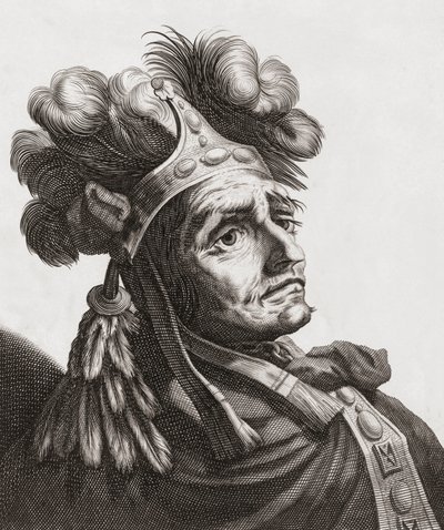 Atahualpa, İnkaların son imparatoru. Vesika. by . .