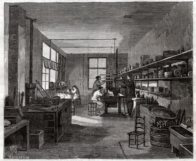 Elektrokaplama atölyesi. Elektrokaplama atölyesi. by Frederick (attr. to) Barnard