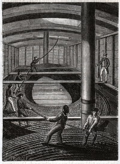 Kablolu telgraf sous marin. Telgraf denizaltı kablosu. by Frederick (attr. to) Barnard