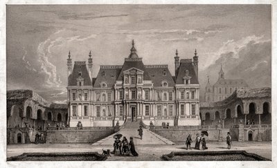Maison Lafitte Kalesi, yaklaşık 1850 (gravür) by . .