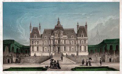Maison Lafitte Kalesi, yaklaşık 1850 (gravür) by . .