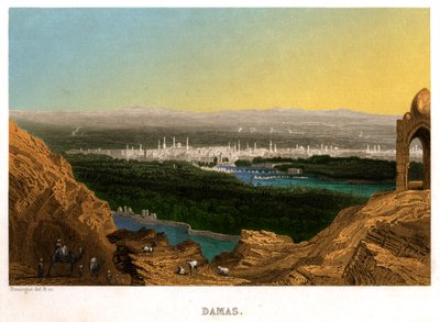 Şam, Suriye, 1850 dolaylarında (gravür) by . .