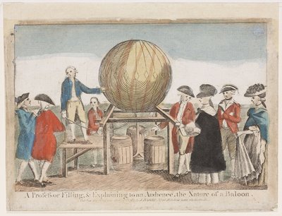 Balonlaşmanın gösterilmesi, c 1784 by Frederick (attr. to) Barnard