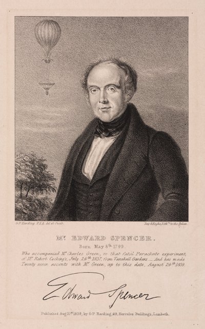Edward Spencer, İngiliz avukat ve havacı by Frederick (attr. to) Barnard