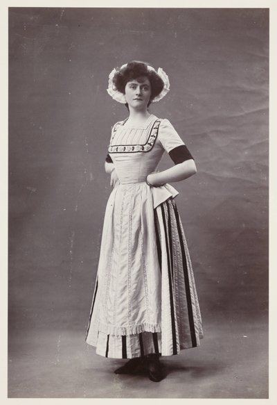Edward dönemi portresi, 18. yüzyıl elbiseli kadın by John Pardon