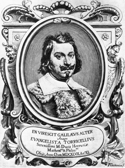 Evangelista Torricelli, İtalyan fizikçi by Ferdinand Georg Waldmuller