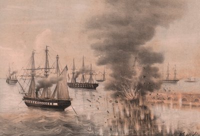 Ancona fenerinin deniz kenarında patlaması, Ancona kuşatması by William Walcutt