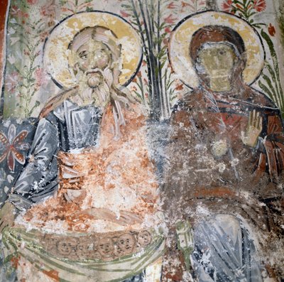 Agios Panteleimon manastırındaki freskler, Tilos adası, Yunanistan by Georg Carl Heinrich Dollmann