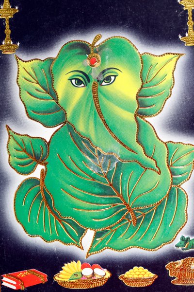 Ganesha veya Ganapati: fil başlı Hindu tanrısı. by . .