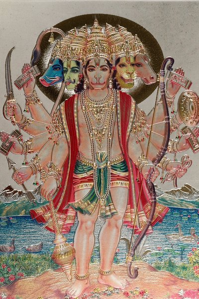 Hanuman, Hindu mitolojisinde maymun tanrısı. by . .