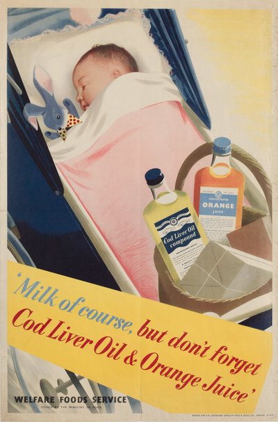 Sağlık Eğitimi ïSüt tabii ki, poster, c 1950 by Frederick (attr. to) Barnard